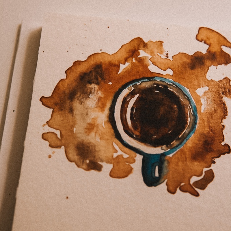 Kaffeeliebe mit Wasserfarben inkl. Gratis-Download